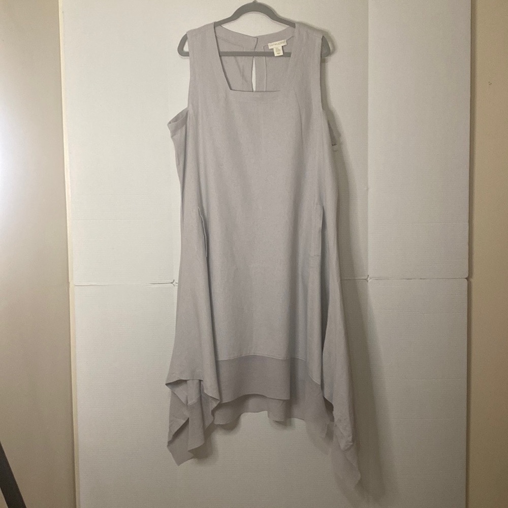 Cynthia Rowley Gray Linen Dress 2X.